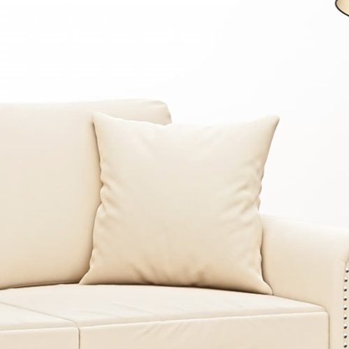  2 db krémszínű bársony díszpárna 40 x 40 cm