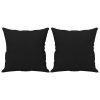  2 db fekete mikroszálas díszpárna 40 x 40 cm