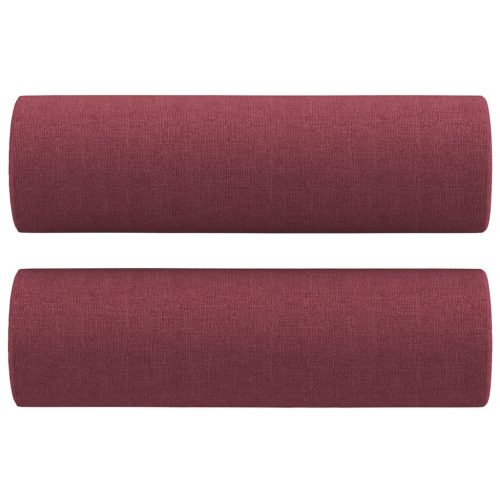  2 db bordó szövet díszpárna Ø15x50 cm
