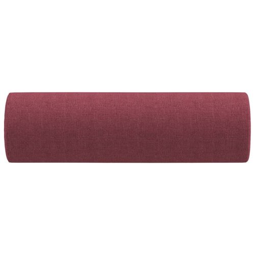  2 db bordó szövet díszpárna Ø15x50 cm