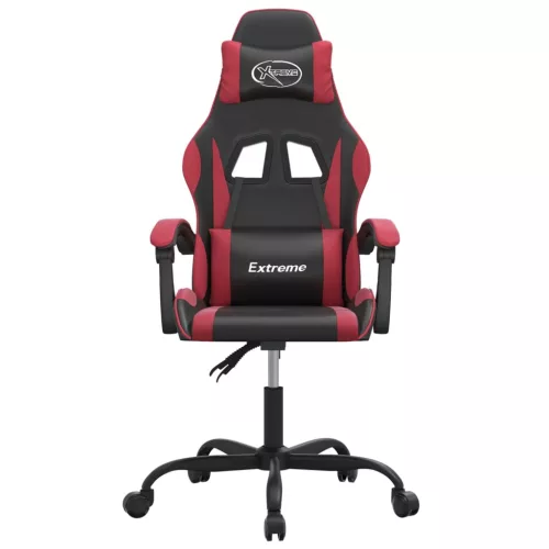  fekete és bordó műbőr forgó játékszék