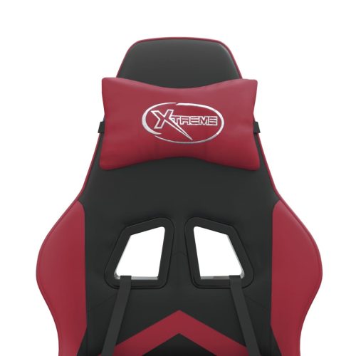  fekete és bordó műbőr forgó játékszék