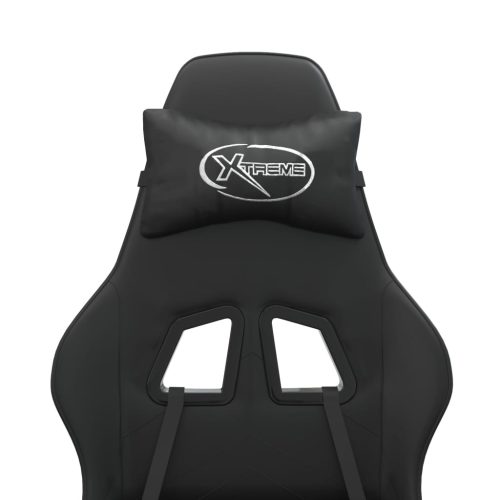  fekete műbőr forgó játékszék