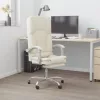  krémszínű műbőr dönthető masszázsfotel