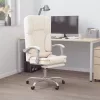  krémszínű műbőr dönthető masszázsfotel