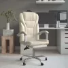  krémszínű műbőr dönthető irodaszék