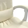  krémszínű műbőr dönthető irodaszék