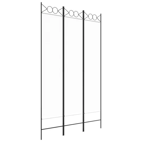  fehér 3 paneles szövetparaván 120x200 cm