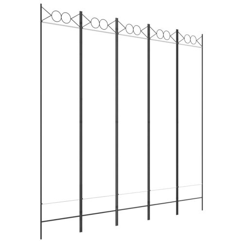  fehér 5 paneles paraván 200x200 cm szövet