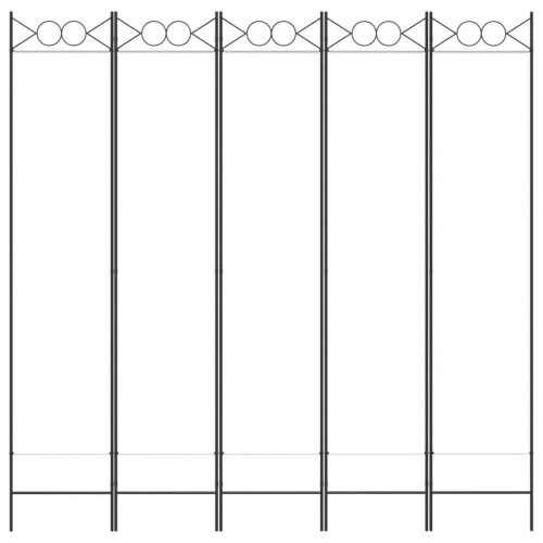  fehér 5 paneles paraván 200x200 cm szövet