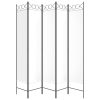  fehér 5 paneles paraván 200x200 cm szövet