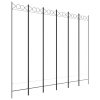 6-paneles fehér szövet térelválasztó 240 x 200 cm