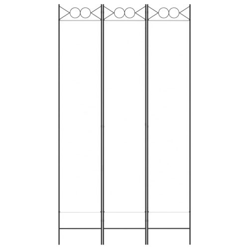  3-paneles fehér szövetparaván 120 x 220 cm