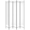   fehér 5 paneles paraván 200x220 cm szövet