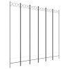  6-paneles fehér szövet térelválasztó 240x220 cm