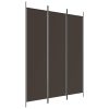   3 paneles barna szövet paraván 150 x 200 cm