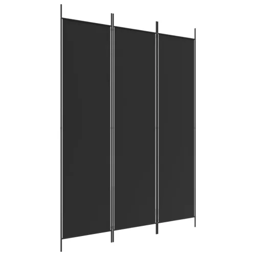  3 paneles fekete szövet térelválasztó 150 x 200 cm