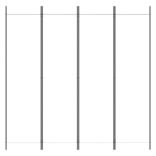  4 paneles fehér szövet térelválasztó 200 x 200 cm