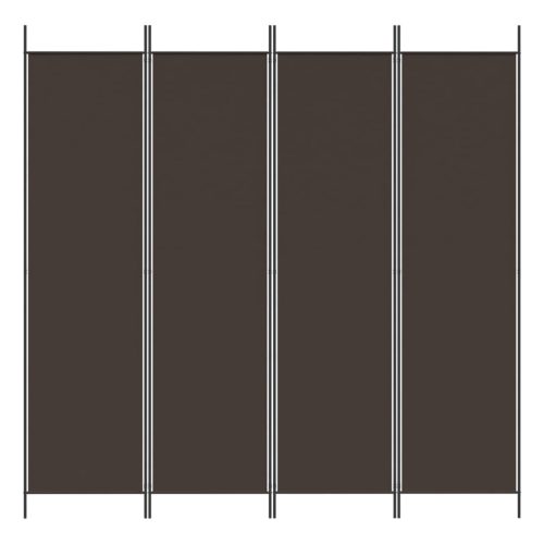  4 paneles barna szövet paraván 200x200 cm