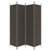  4 paneles barna szövet paraván 200x200 cm