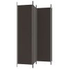  4 paneles barna szövet paraván 200x200 cm