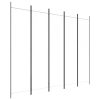  fehér 5 paneles paraván 250x200 cm szövet