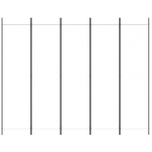  fehér 5 paneles paraván 250x200 cm szövet