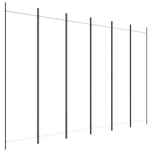  6 paneles fehér szövet térelválasztó 300x200 cm
