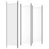  6 paneles fehér szövet térelválasztó 300x200 cm