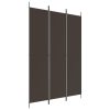  3 paneles barna szövet paraván 150x220 cm