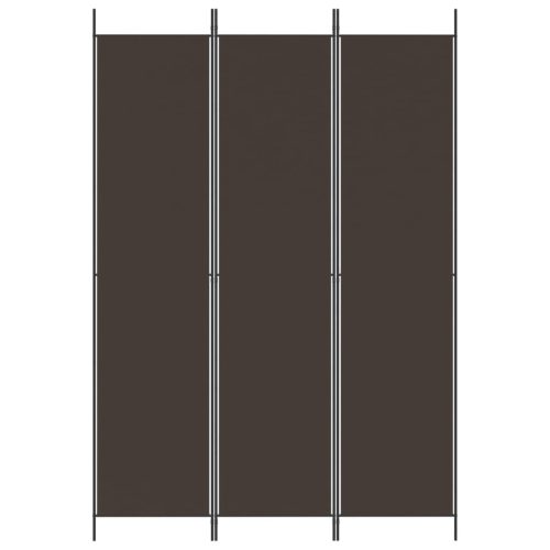  3 paneles barna szövet paraván 150x220 cm