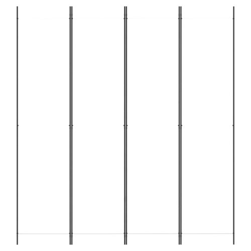  4 paneles fehér szövet térelválasztó 200x220 cm