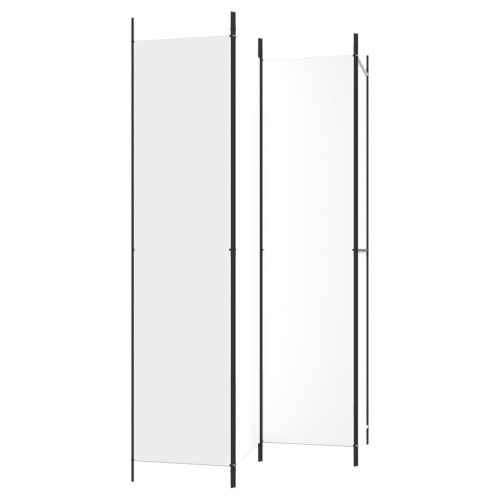  4 paneles fehér szövet térelválasztó 200x220 cm