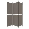  3 paneles antracitszürke szövet térelválasztó 150x180 cm
