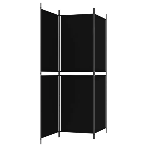  3 paneles fekete szövet térelválasztó 150x180 cm