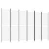  6 paneles fehér szövet térelválasztó 300x180 cm