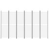  6 paneles fehér szövet térelválasztó 300x180 cm