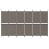  6 paneles antracitszürke szövet térelválasztó 300x180 cm
