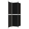  3 paneles fekete szövet térelválasztó 150 x 200 cm