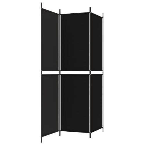  3 paneles fekete szövet térelválasztó 150 x 200 cm