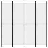  4 paneles fehér szövet térelválasztó 200 x 200 cm