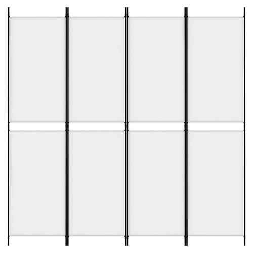  4 paneles fehér szövet térelválasztó 200 x 200 cm