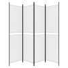  4 paneles fehér szövet térelválasztó 200 x 200 cm