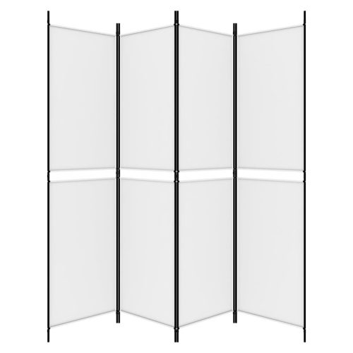  4 paneles fehér szövet térelválasztó 200 x 200 cm