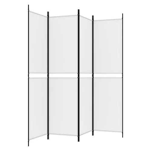  4 paneles fehér szövet térelválasztó 200 x 200 cm