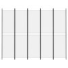  fehér 5 paneles paraván 250x200 cm szövet