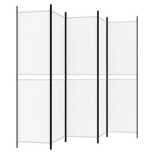 fehér 5 paneles paraván 250x200 cm szövet