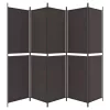  5 paneles barna szövet paraván 250x200 cm