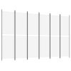  6 paneles fehér szövet térelválasztó 300x200 cm