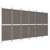  6 paneles antracitszürke szövet térelválasztó 300x200 cm